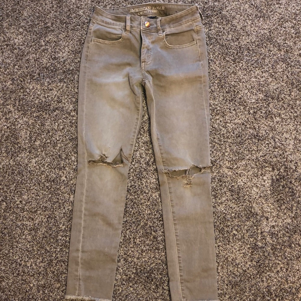 American Eagle Super Stretch Tan Jeans